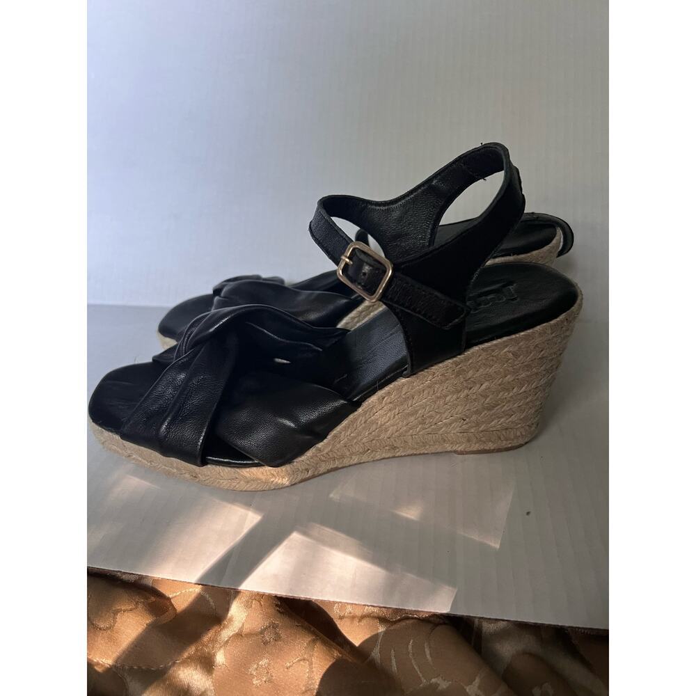 Jutelia made in Spain Leather Upper Twist
Raffia Wedge espadrille Sandals sz 9 - Picture 2 of 12